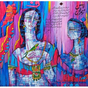 A. S. Rind, 24 x 24 Inch, Acrylic On Canvas, Figurative Painting, AC-ASR-814